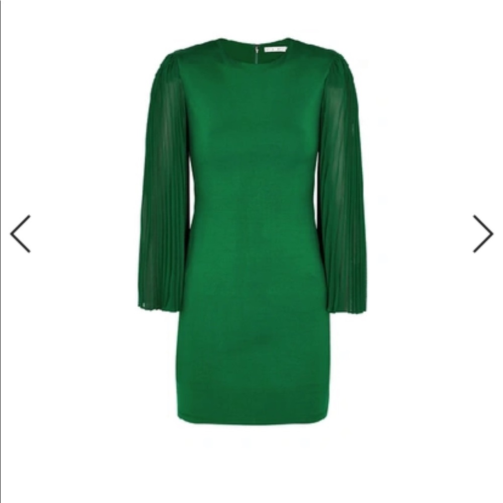Alice + Olivia Zaya Pleat Sleeve Minidress